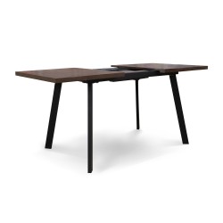 Обеденный стол HOBEL CRYSTAL-120(160)X80 METAL BLACK/DUB BROWN PIGMENT (2) 