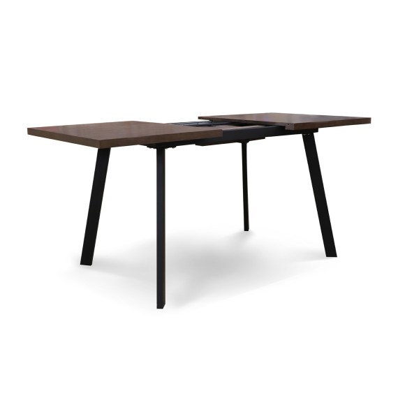 Ճաշասեղան HOBEL CRYSTAL-120(160)X80 METAL BLACK/DUB BROWN PIGMENT (2) 