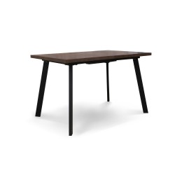 Обеденный стол HOBEL CRYSTAL-120(160)X80 METAL BLACK/DUB BROWN PIGMENT (2) 