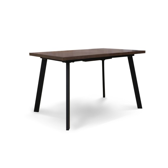 Ճաշասեղան HOBEL CRYSTAL-120(160)X80 METAL BLACK/DUB BROWN PIGMENT (2) 