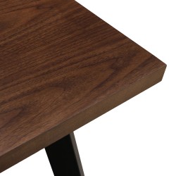 Обеденный стол HOBEL CRYSTAL-120(160)X80 METAL BLACK/NUT OAK PIGMENT (2) 