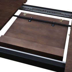 Обеденный стол HOBEL CRYSTAL-120(160)X80 METAL BLACK/DUB BROWN PIGMENT (2) 