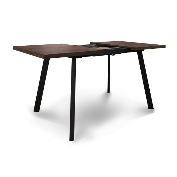 Ճաշասեղան HOBEL CRYSTAL-120(160)X80 METAL BLACK/NUT OAK PIGMENT (2) 