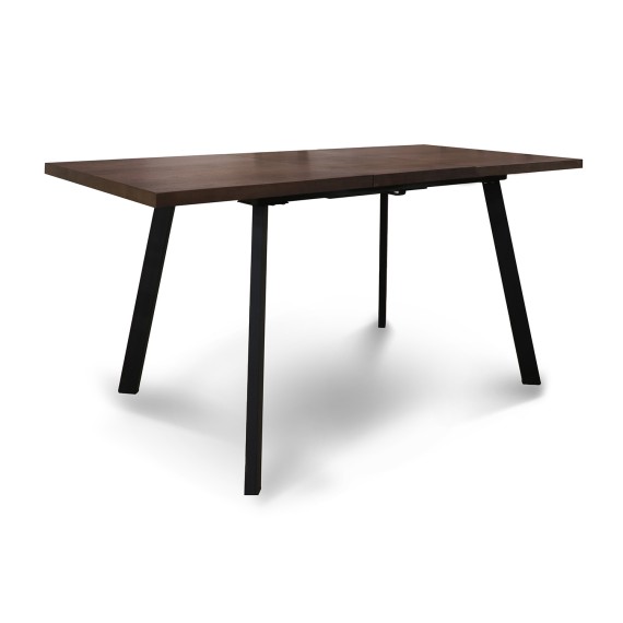 Ճաշասեղան HOBEL CRYSTAL-120(160)X80 METAL BLACK/NUT OAK PIGMENT (2) 
