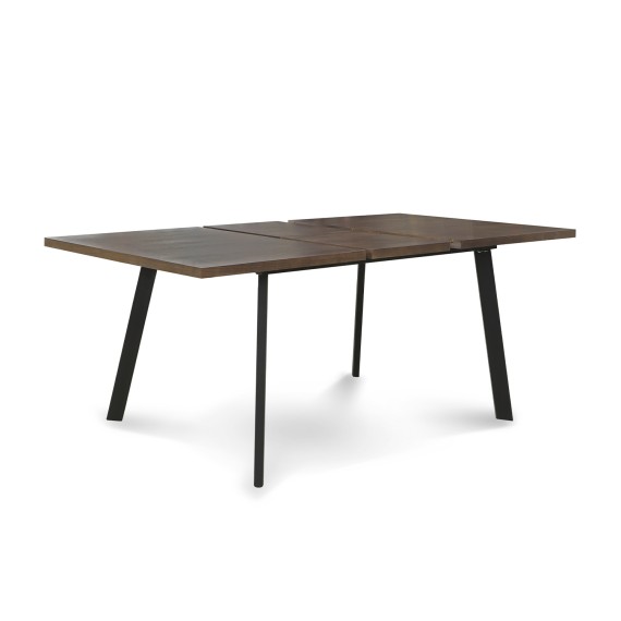 Ճաշասեղան HOBEL CRYSTAL-140(180)X85 METAL BLACK/DUB BROWN PIGMENT (2) 