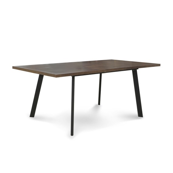 Ճաշասեղան HOBEL CRYSTAL-140(180)X85 METAL BLACK/DUB BROWN PIGMENT (2) 