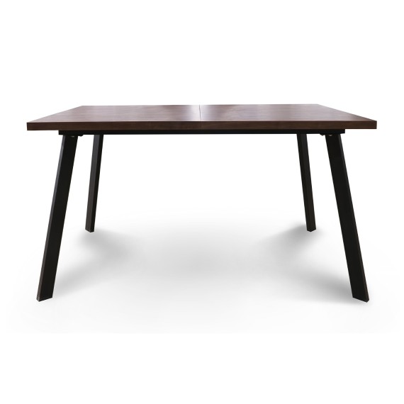 Dining table HOBEL CRYSTAL-140(180)X85 METAL BLACK/NUT OAK PIGMENT (2) 