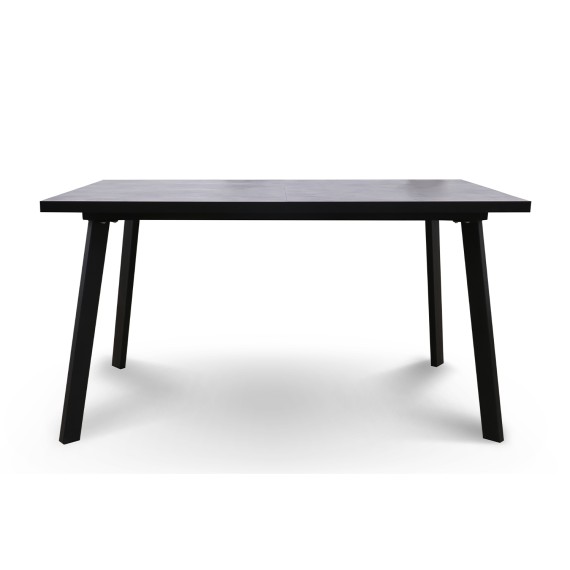 Обеденный стол HOBEL CRYSTAL-140(180)X85 METAL BLACK/K539 GREY (2) 