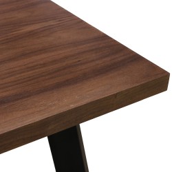 Dining table HOBEL CRYSTAL-140(180)X85 METAL BLACK/NUT OAK PIGMENT (2) 