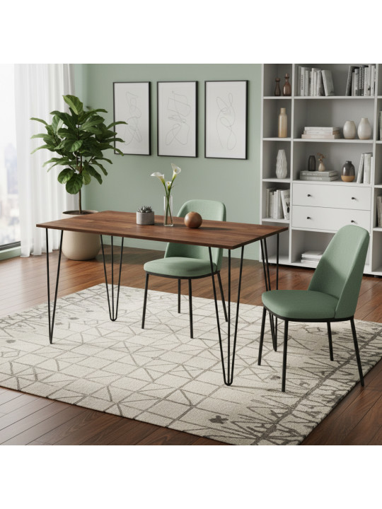 Обеденный стол HOBEL G-01-T METAL BLACK/K090 (1) 