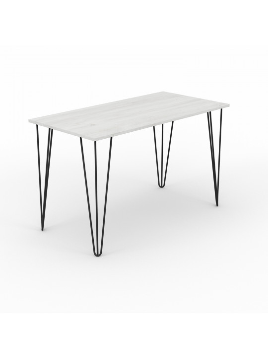 Обеденный стол HOBEL G-01-T MTAL BLACK/ANTIK BEYAZ-G (1) 