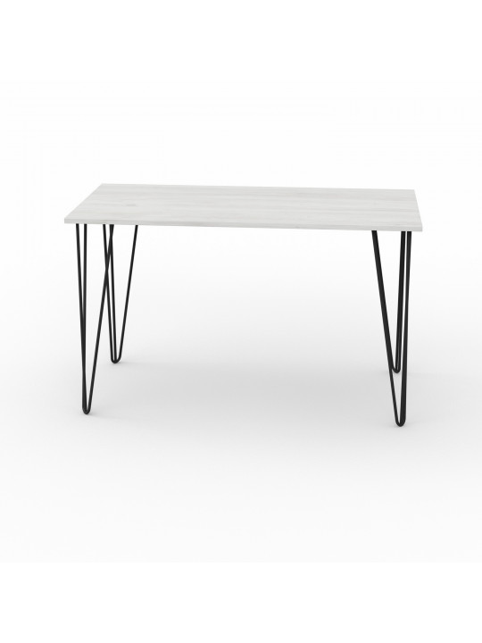 Обеденный стол HOBEL G-01-T MTAL BLACK/ANTIK BEYAZ-G (1) 