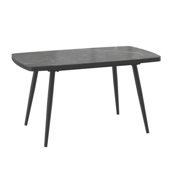 Обеденный стол MAMADOMA KION LUX-110, РАЗДВИЖНОЙ 110(145)X80, STONE BLACK ST СЕР/ЧЕРНЫЙ 1 (УПАК.) 