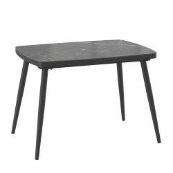 Обеденный стол MAMADOMA KION LUX-110, РАЗДВИЖНОЙ 110(145)X80, STONE BLACK ST СЕР/ЧЕРНЫЙ 1 (УПАК.) 