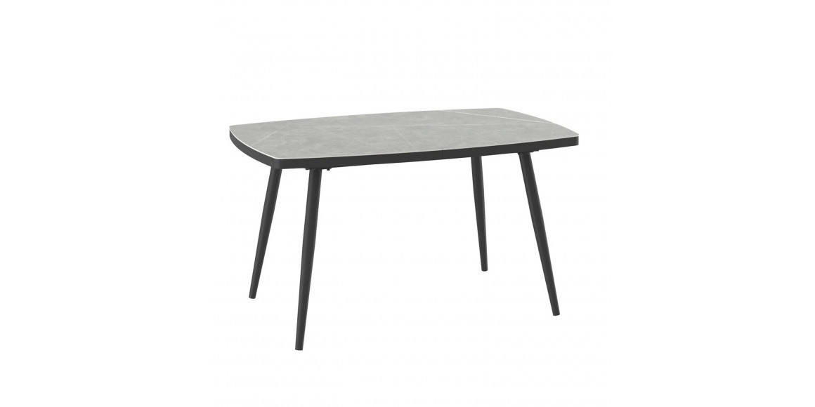 Обеденный стол MAMADOMA KION LUX-140, РАЗДВИЖНОЙ 140(175)X90, NEW ARMANI GREY ST СЕР/ЧЕРНЫЙ 1 (УПАК.) 