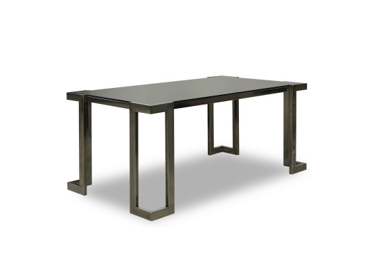 Սուրճի սեղան HOBEL KUBO S.STEEL/BLACK GLASS (2) 