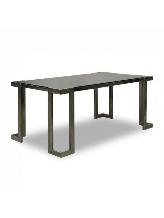 Սուրճի սեղան HOBEL KUBO S.STEEL/BLACK GLASS (2) 