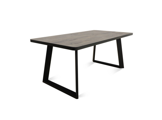 Dining table MAMADOMA LOFT LUX RADIAL-180, РАЗДВИЖНОЙ 180(240)X95, ДУБ ВИНТАЖНЫЙ-HPL/ЧЕРНЫЙ, 2 (УПАК.) 
