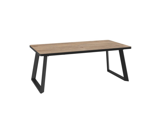 Dining table MAMADOMA LOFT LUX RADIAL-200, РАЗДВИЖНОЙ 200(290)X105, ДУБ ВИНТАЖНЫЙ-HPL/ЧЕРНЫЙ, 2 (УПАК.) 