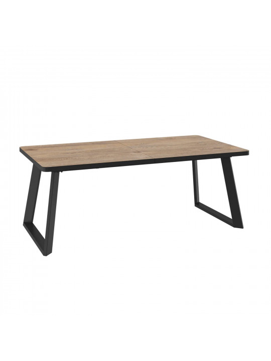 Ճաշասեղան MAMADOMA LOFT LUX RADIAL-200, РАЗДВИЖНОЙ 200(290)X105, ДУБ ВИНТАЖНЫЙ-HPL/ЧЕРНЫЙ, 2 (УПАК.) 