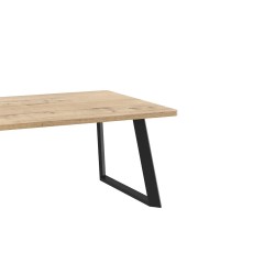 Ճաշասեղան MAMADOMA LOFT LUX RADIAL-230, РАЗДВИЖНОЙ 230(330)X110, ДУБ ИРЛАНДСКИЙ/ЧЕРНЫЙ, 2 (УПАК.) (2) 