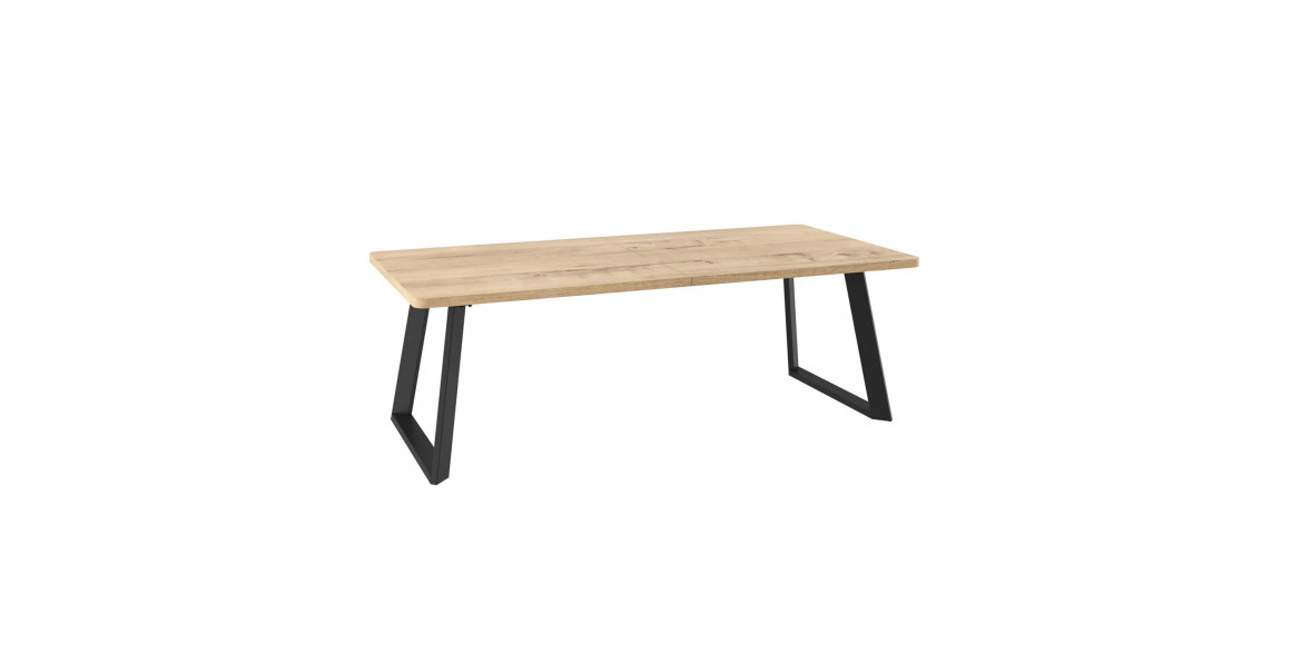 Dining table MAMADOMA LOFT LUX RADIAL-230, РАЗДВИЖНОЙ 230(330)X110, ДУБ ИРЛАНДСКИЙ/ЧЕРНЫЙ, 2 (УПАК.) (2) 