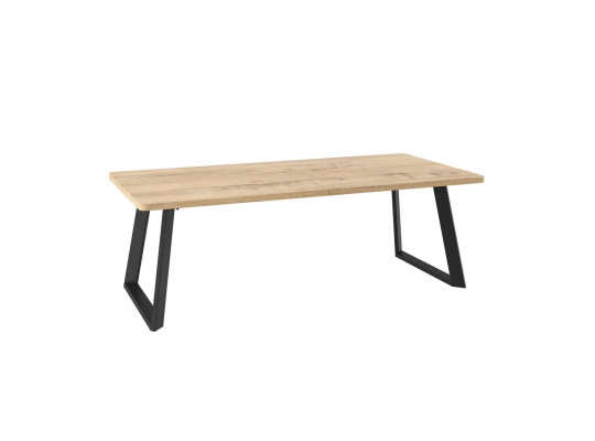 Dining table MAMADOMA LOFT LUX RADIAL-230, РАЗДВИЖНОЙ 230(330)X110, ДУБ ИРЛАНДСКИЙ/ЧЕРНЫЙ, 2 (УПАК.) (2) 