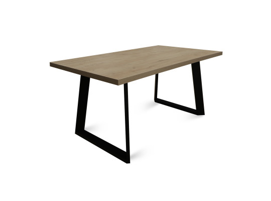 Dining table MAMADOMA LOFT LUX-160, РАЗДВИЖНОЙ 160(205)X90, ДУБ ИРЛАНДСКИЙ/ЧЕРНЫЙ , 2 (УПАК.) 