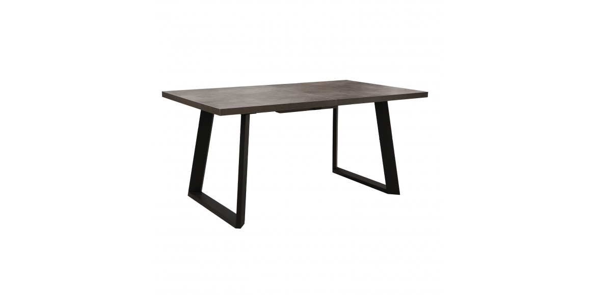 Dining table MAMADOMA LOFT LUX-160, РАЗДВИЖНОЙ 160(205)X90, ДЫМЧАТАЯ КЕРАМИКА/ЧЕРНЫЙ , 2 (УПАК.) 