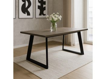 Dining table MAMADOMA LOFT LUX-180, РАЗДВИЖНОЙ 180(240)X95, ДУБ ВЕЛИНГТОН/ЧЕРНЫЙ, 2 (УПАК.) (2) 