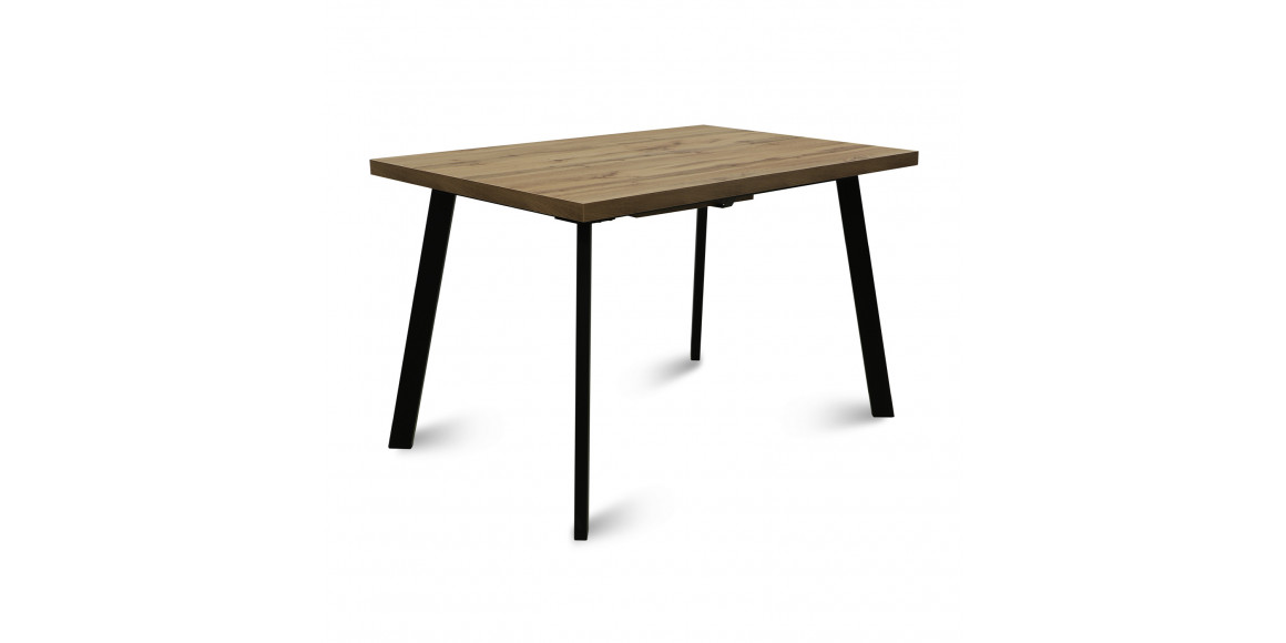 Dining table MAMADOMA BORG-120, РАЗДВИЖНОЙ 120(160)X80, ДУБ ВОТАН/ЧЕРНЫЙ, 1 (УПАК.) 