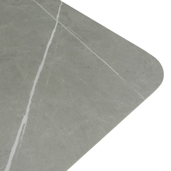 Dining table MAMADOMA VELVET-160, РАЗДВИЖНОЙ 160(40+40)X90, NEW ARMANI GREY ST СЕР/ЧЕРНЫЙ (2 УПАК.) 