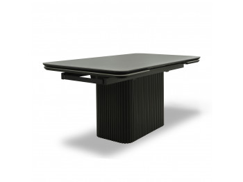 Dining table MAMADOMA VELVET-160, РАЗДВИЖНОЙ 160(40+40)X90, NEW ARMANI GREY ST СЕР/ЧЕРНЫЙ (2 УПАК.) 