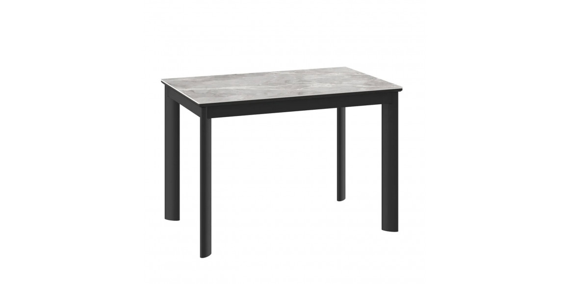 Dining table MAMADOMA MARK RADIAL-110, РАЗДВИЖНОЙ 110(155)X70, STONE GREY ST СЕР/ЧЕРНЫЙ 1 (УПАК.) 