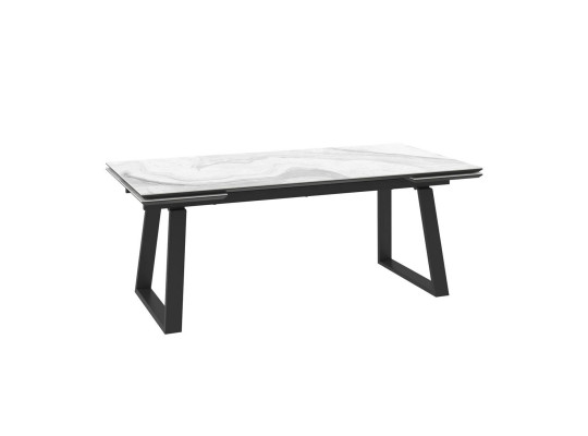 Dining table MAMADOMA MILANA-200, РАЗДВИЖНОЙ 200(45+45)X98, MILKY WAY PREMIUM СЕРЫЙ/ЧЕРНЫЙ 2 (УПАК.) 