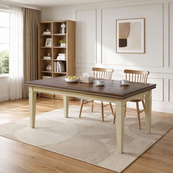 Ճաշասեղան HOBEL MILANO DT (100X190X270) GREY BEIGE/OAK PIGMENT (1) 