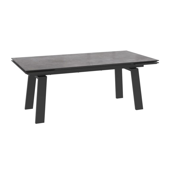 Ճաշասեղան MAMADOMA PANAMA M-200, РАЗДВИЖНОЙ 200(45+45)X100, ДЫМЧАТАЯ КЕРАМИКА/ЧЕРНЫЙ 2 (УПАК.) 