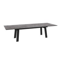 Ճաշասեղան MAMADOMA PANAMA M-230, РАЗДВИЖНОЙ 230(45+45)X115, ДЫМЧАТАЯ КЕРАМИКА/ЧЕРНЫЙ 2 (УПАК.) 