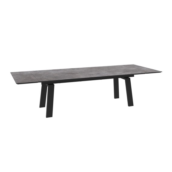 Ճաշասեղան MAMADOMA PANAMA M-230, РАЗДВИЖНОЙ 230(45+45)X115, ДЫМЧАТАЯ КЕРАМИКА/ЧЕРНЫЙ 2 (УПАК.) 