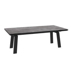 Ճաշասեղան MAMADOMA PANAMA M-230, РАЗДВИЖНОЙ 230(45+45)X115, ДЫМЧАТАЯ КЕРАМИКА/ЧЕРНЫЙ 2 (УПАК.) 
