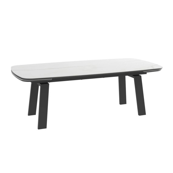 Dining table MAMADOMA PANAMA SLIDE-230, РАЗДВИЖНОЙ 230(40+40)X115, STATUS NATURAL PREMIUM СЕРЫЙ/ЧЕРНЫЙ 2 (УПАК.) 