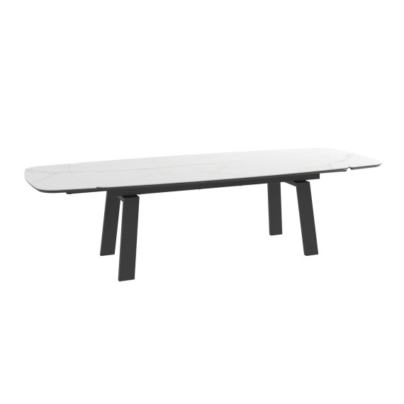 Dining table MAMADOMA PANAMA SLIDE-230, РАЗДВИЖНОЙ 230(40+40)X115, STATUS NATURAL PREMIUM СЕРЫЙ/ЧЕРНЫЙ 2 (УПАК.) 