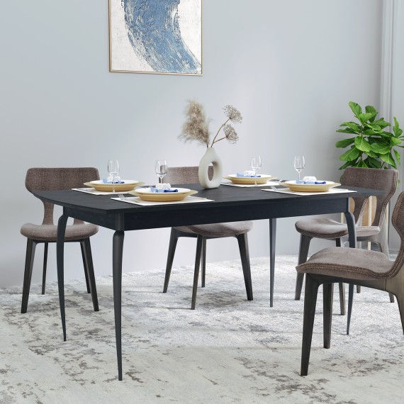 Dining table HOBEL STONE NUT/CHOCOLATE PIGMENT (1) 