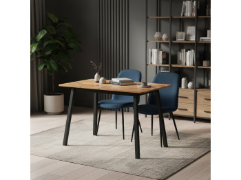 Ճաշասեղան MAMADOMA TIRK RADIAL-110, РАЗДВИЖНОЙ 110(142)X70, ДУБ ВОТАН/ЧЕРНЫЙ,1 (УПАК.) (1) 