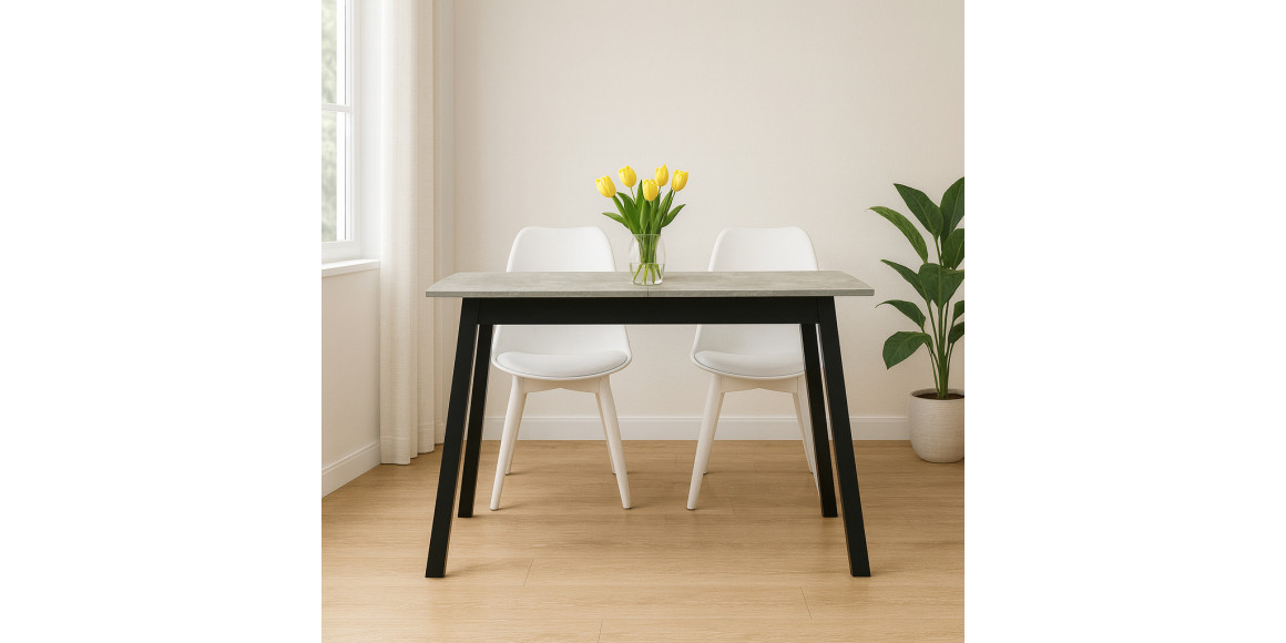 Ճաշասեղան MAMADOMA TIRK RADIAL-110, РАЗДВИЖНОЙ 110(142)X70, СЕРЫЙ СЛАНЕЦ/ЧЕРНЫЙ,1 (УПАК.) (1) 