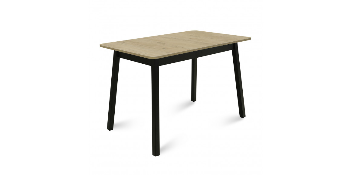 Dining table MAMADOMA TIRK RADIAL-110, РАЗДВИЖНОЙ 110(142)X70, ДУБ ИРЛАНДСКИЙ/ЧЕРНЫЙ,1 (УПАК.) (1) 