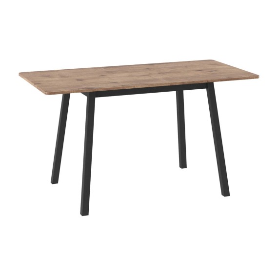 Dining table MAMADOMA TIRK-110, ЗАКРУГЛЕННЫЙ РАЗДВИЖНОЙ 110(142)X70, ДУБ ВЕЛЛИНГТОН/ЧЕРНЫЙ,1 (УПАК.) 