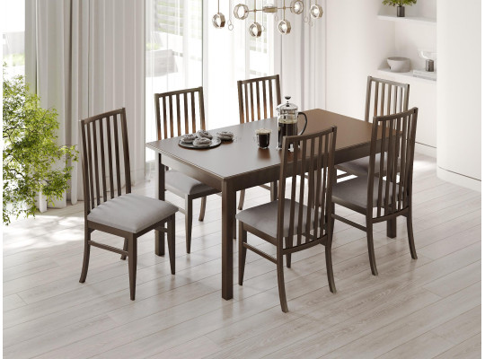 Dining table VEGA 01A (90X160X200) CHOCOLATE PIGMENT (1) 