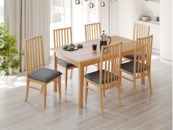 Dining table VEGA 01A (90X160X200) NATURAL (1) 