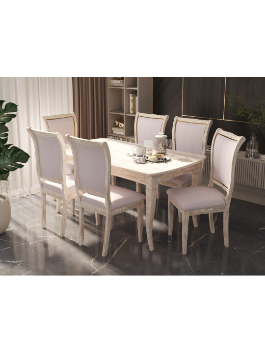 Dining table VEGA 06A (90X160X200) ANTIK GOLD (1) 
